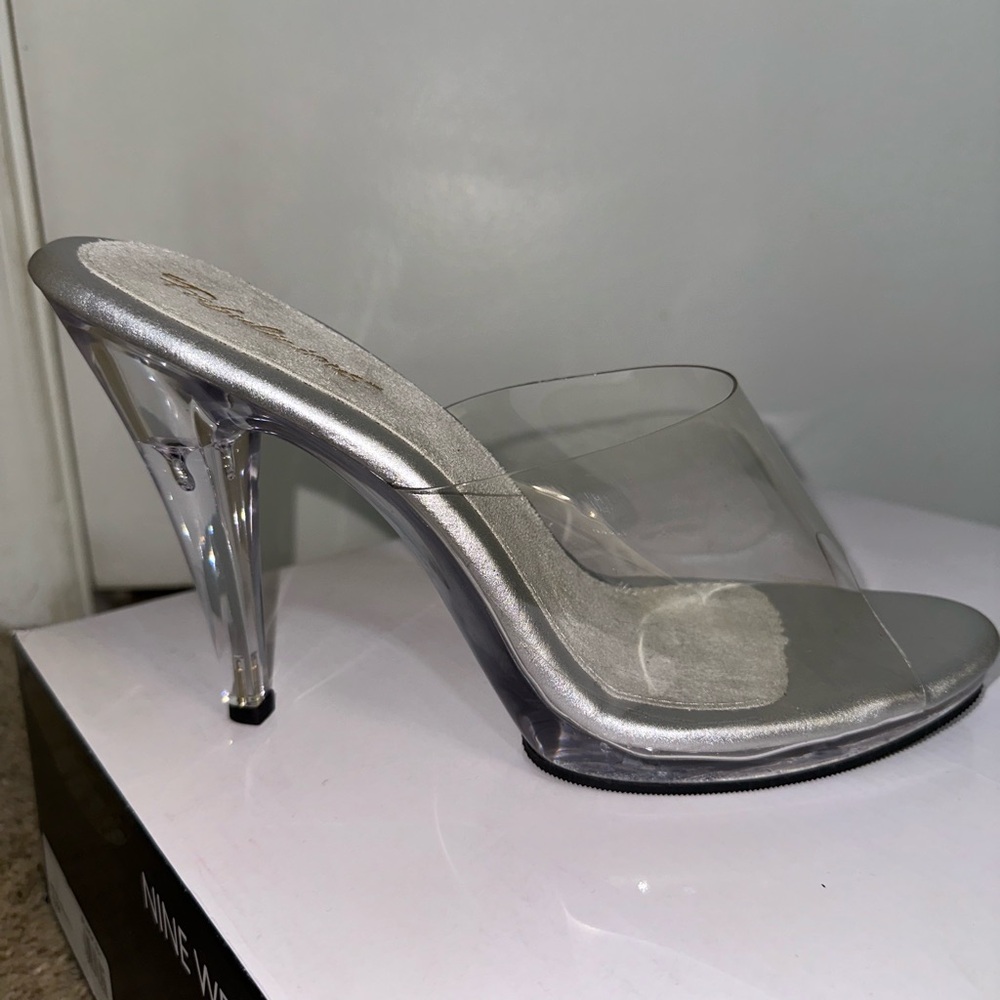 Fabulicious Cocktail-501 Clear Platform Slide